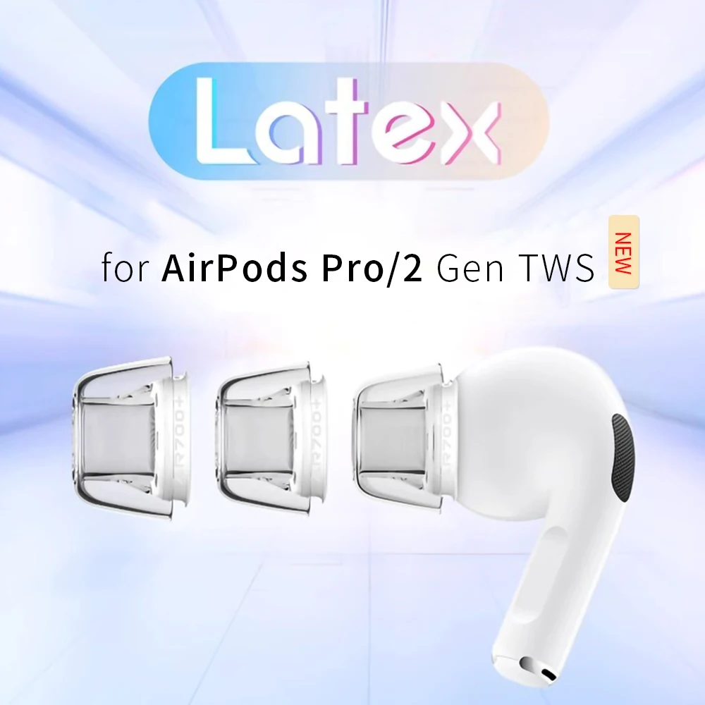 Latex Ear Tips for Apple Airpods Pro 2 Eartips TWS Earbuds Tips 2nd generation Anti-Slip Avoid Falling Off Anti-allergy AR700+