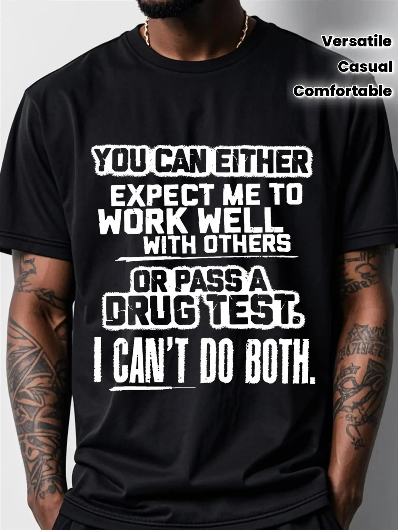 Men's Funny Slogan T-shirt - 