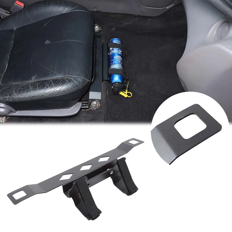 

For Toyota Celica 1999-2005 carbon steel black extinguisher bracket tool storage bracket under passenger seat auto parts