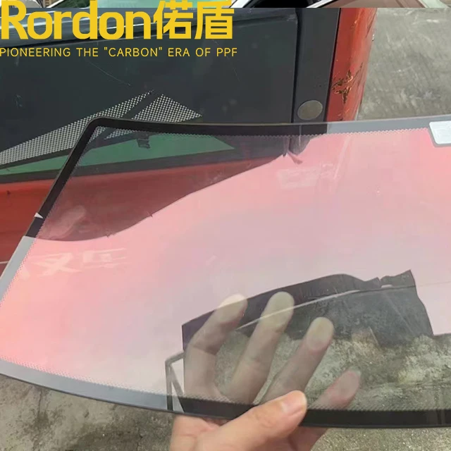 Pellicola per tinta camaleonte rosso tramonto per finestrino dell'auto VLT84% Nano ceramica solare colorata rosso verde che cambia colore camaleonte tinta