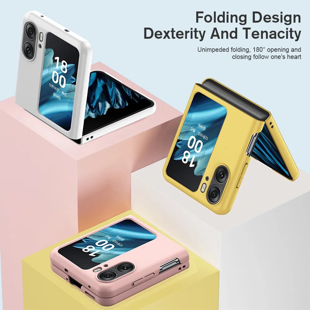 Skin Feel Candy Color Protection Case For Oppo Find N2 Flip 5G FindN2Flip FindN2 N 2 N2Flip 2023 Hard Slim Foldable Cover Coque