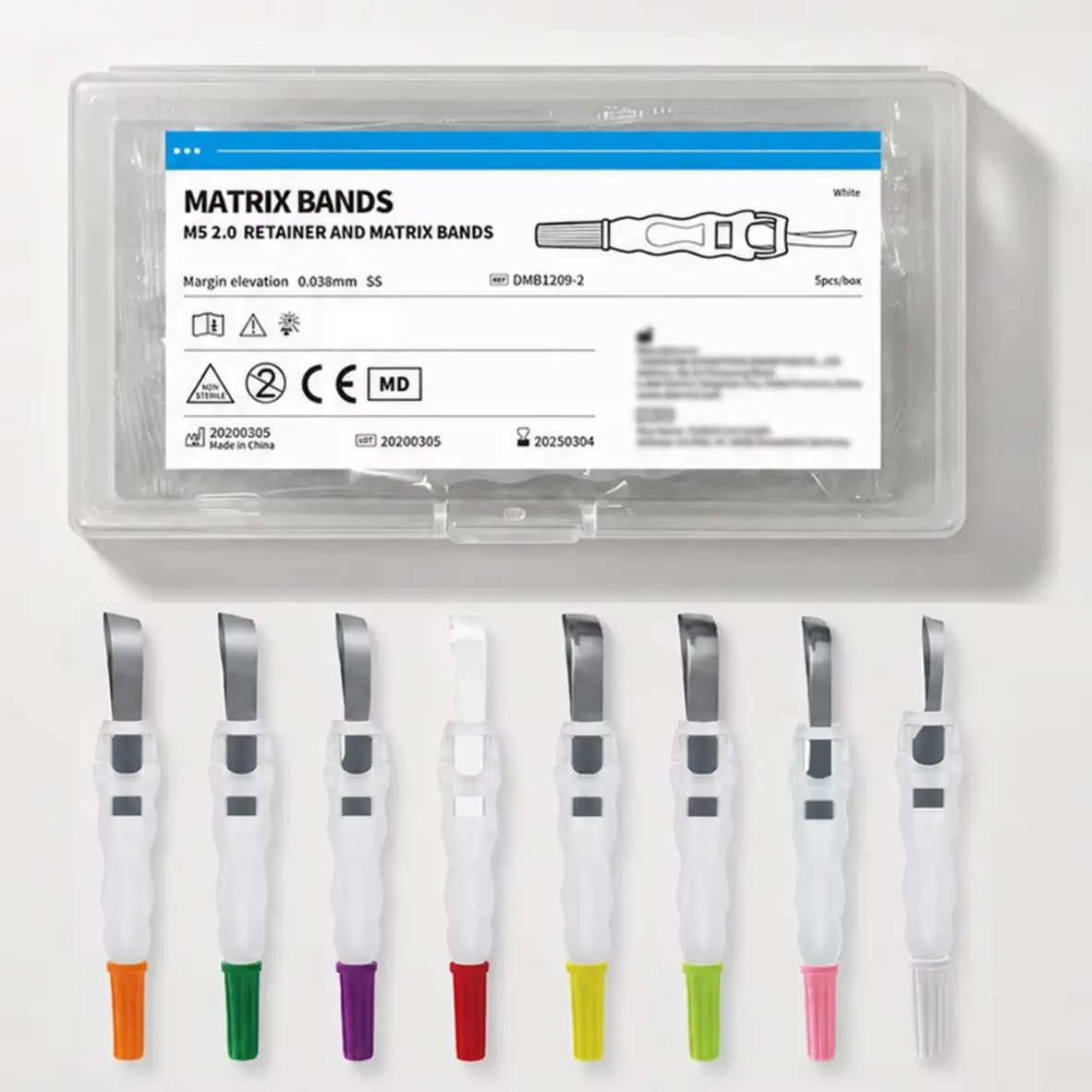 5 unidades de Faixa Matriz Pré-formada Odontológica M5 em Rolo para Restauração Classe II/Cáries Profunda, Elevação da Margem Gengival