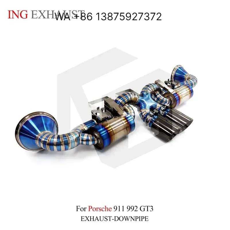 Wmwmnu High Quality Titanium Alloy Catback Exhaust Pipe With Valve for 911 992 GT3 Auto Performance Tuning Parts
