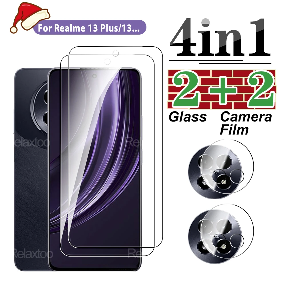 4in1 For Realme 13 Plus 13＋ 12 12＋12x 11 10 Pro 5G 4G Screen Proector For Oppo Realme13 13Plus Phone case Lens Protective Glass