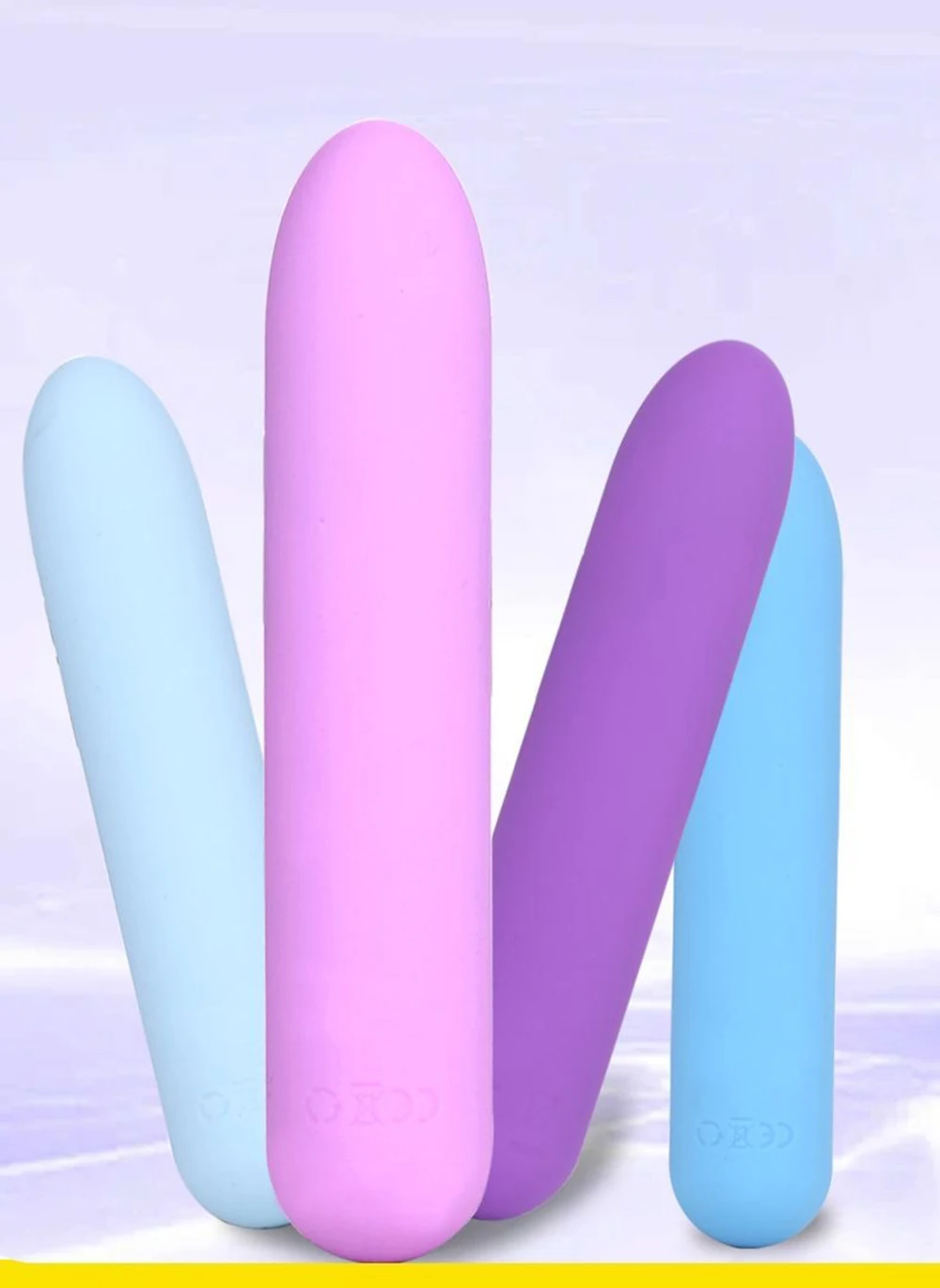 Mini Bullet Vibrator for Women Made of Body-Safe Silicone Fully Waterproo USB Rechargeable with 10 Vibration Settings