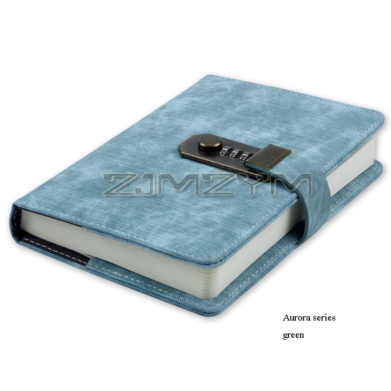 Retro Password Book PU Leather Cover Diary Book Female Lock Diary Simple Art Adult Student Ancient Style Business Notebook