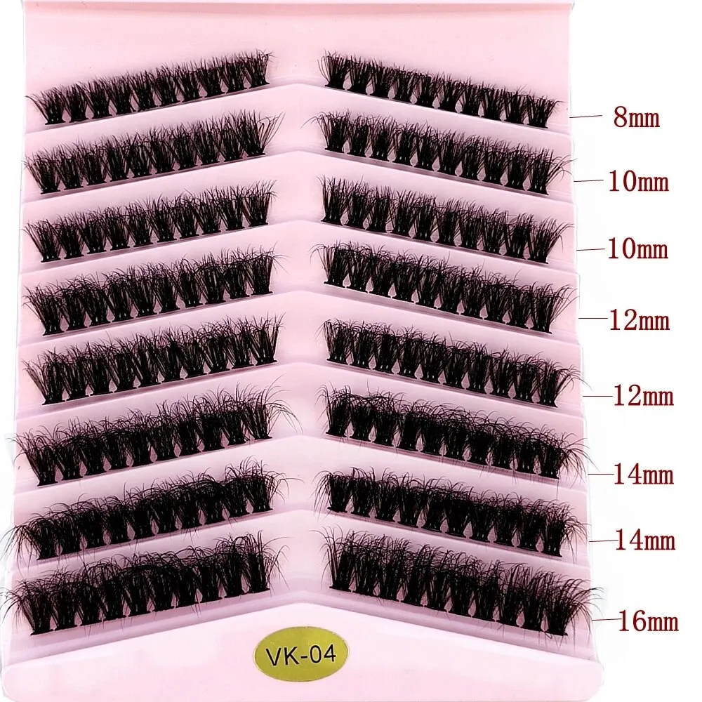 New 8 Rows Mink Eyelashes Natural Bundles Eyelash Extension 3D Russia Volume Individual Eyelash Cluster Makeup Tools Lashes