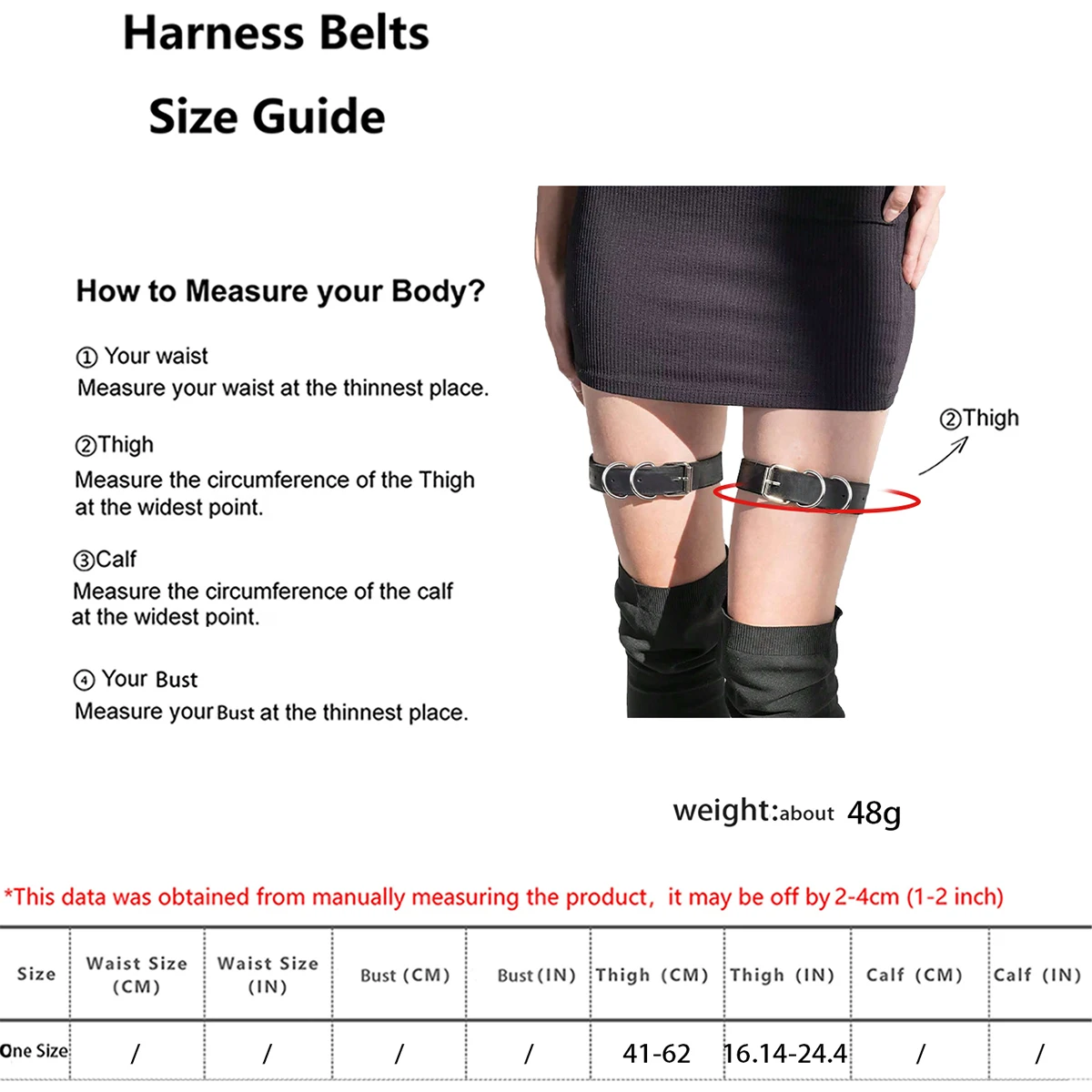 2PCs Einstellbare Punk Hohl Pu Gürtel Sexy frauen Strumpfbänder Bein Körper Zubehör Geeignet für Frauen – Detail 2