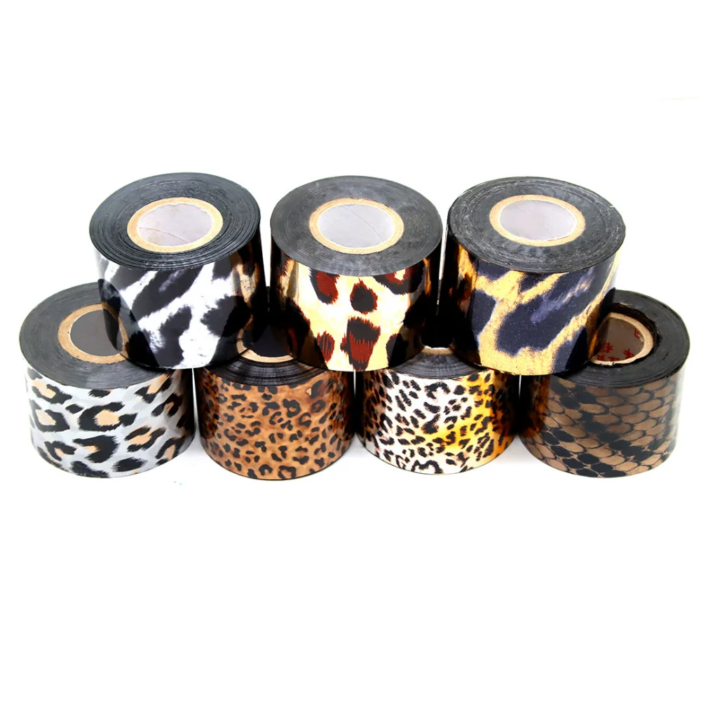 

Large Roll 120M New Leopard Print Hot Stamping Foil Paper for Fishing Lures Decoration Heat Transfer Foils Hologram Baits Spoon