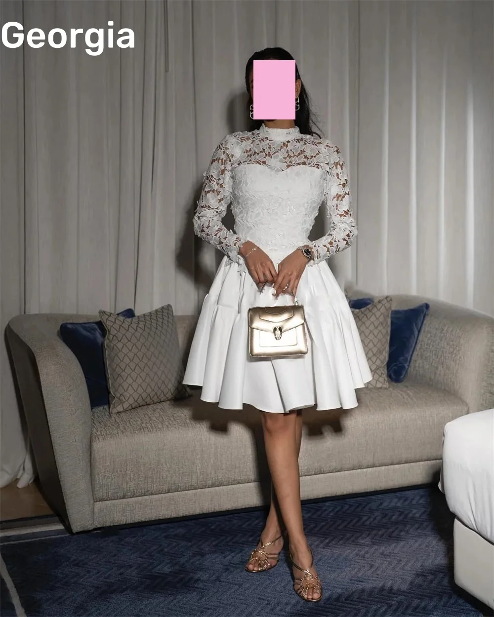 

Индивидуальные платья فستان حفلات الزفاف A-Line с овальным вырезом для выпускного вечера Короткие рюши Вечерние платья Кружевные платья на молнии Vestidos De