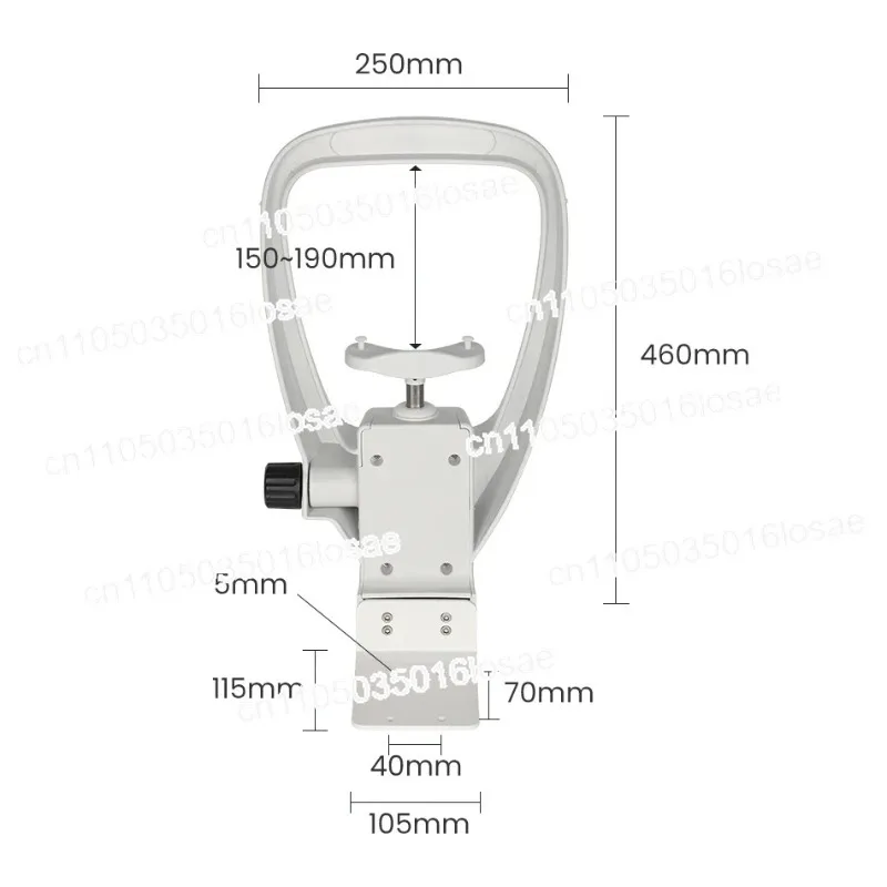 Optical Instrument Chin Rest Forehead Bracket Set for Auto Refractometer and Other Devices