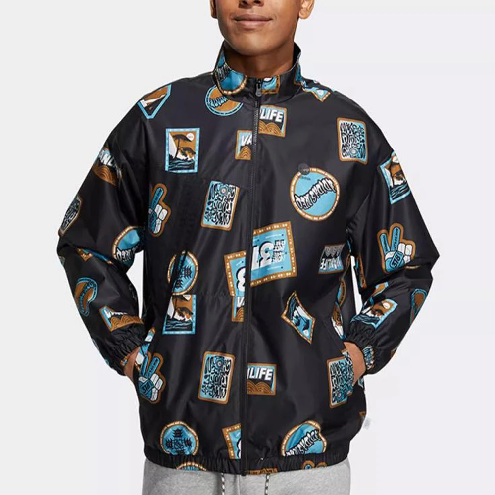 

Adidas Originals Line Casual Printed Windbreaker Fashionable All - Over Prints Stylish For Daily Streetwear Outings