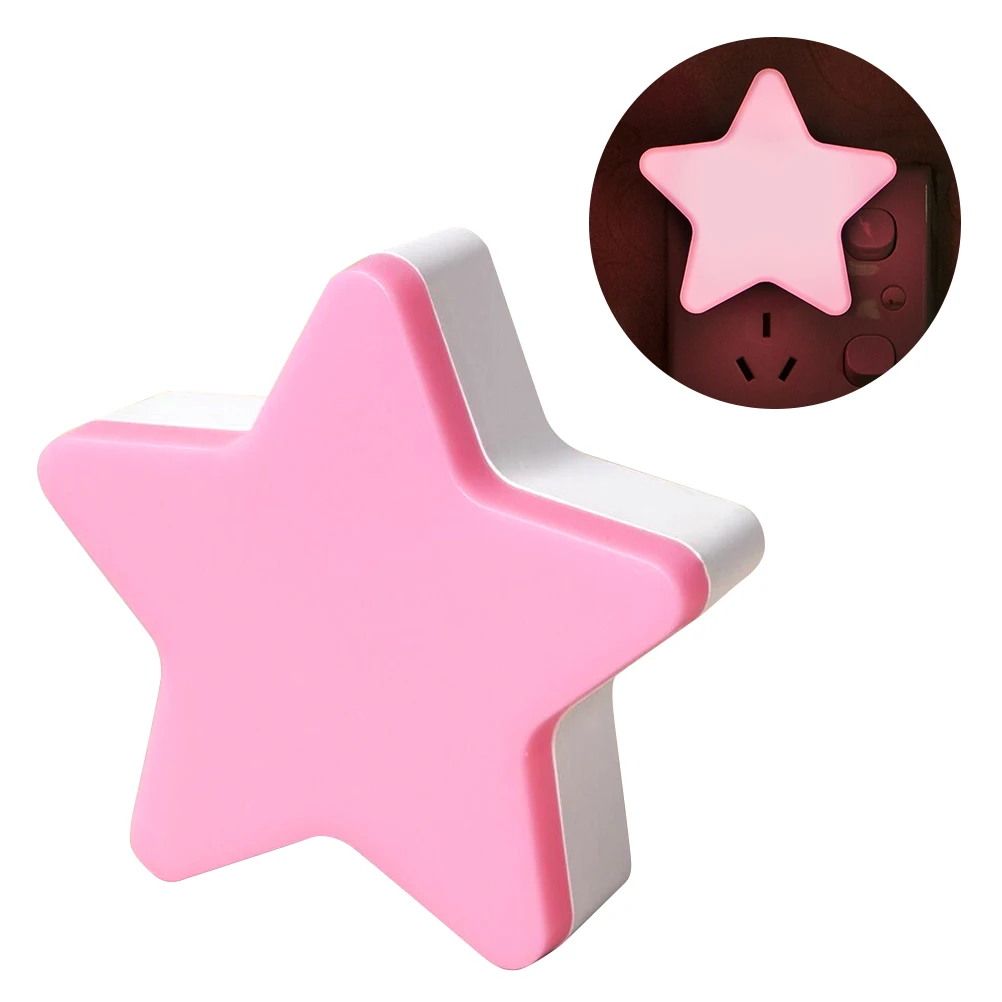 

LED Night Light for Kids Bedroom Auto On Off Safe Efficient Soft Glow Eye Protection Home Use Baby Lamp Star Shaped