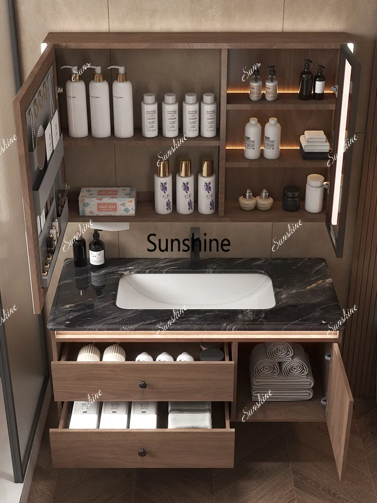 Medieval ceramic integrated bathroom washbasin combination
