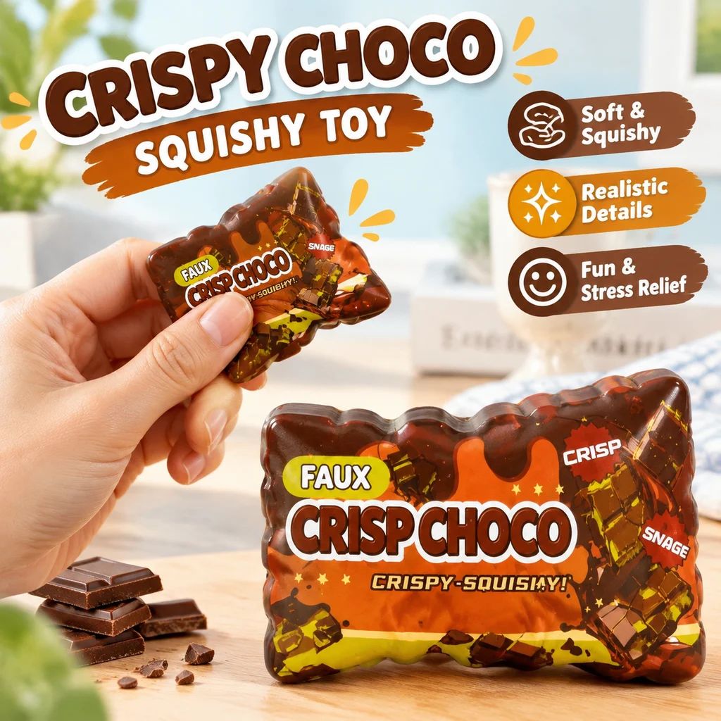 New Style Realistic Chocolate Squishy Toy Crunchy Wax Skin Stress Relief Hot Selling Xiaohongshu Viral Cross Border Gift