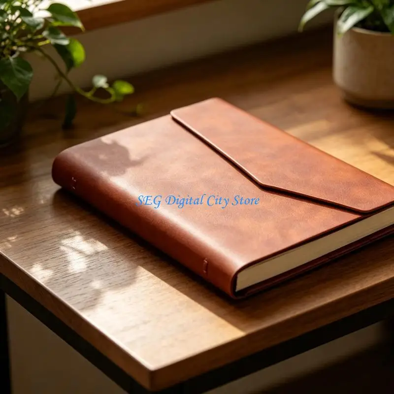 U75B Hardcover Notebook Closure Card Album 80 Sheets Lined for Note Taking