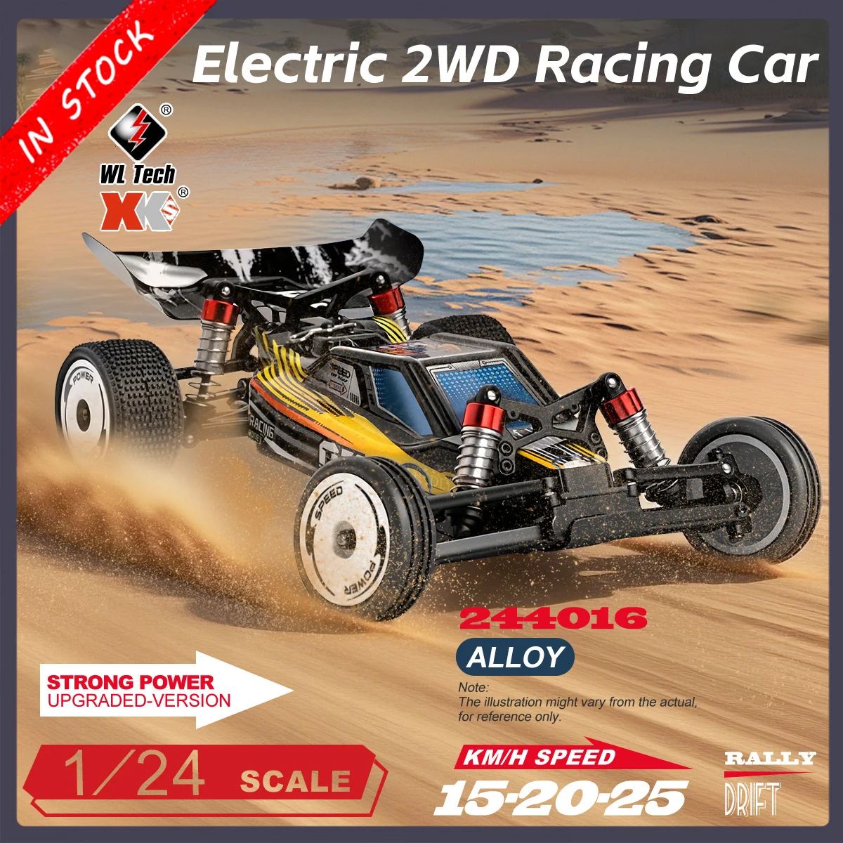 

Wltoys 244016 Электрический двухколесный привод 1:24 с дистанционным управлением Baja, высокоскоростная радиоуправляемая модель игрушечного автомобиля, подарки на день рождения, Хэллоуин