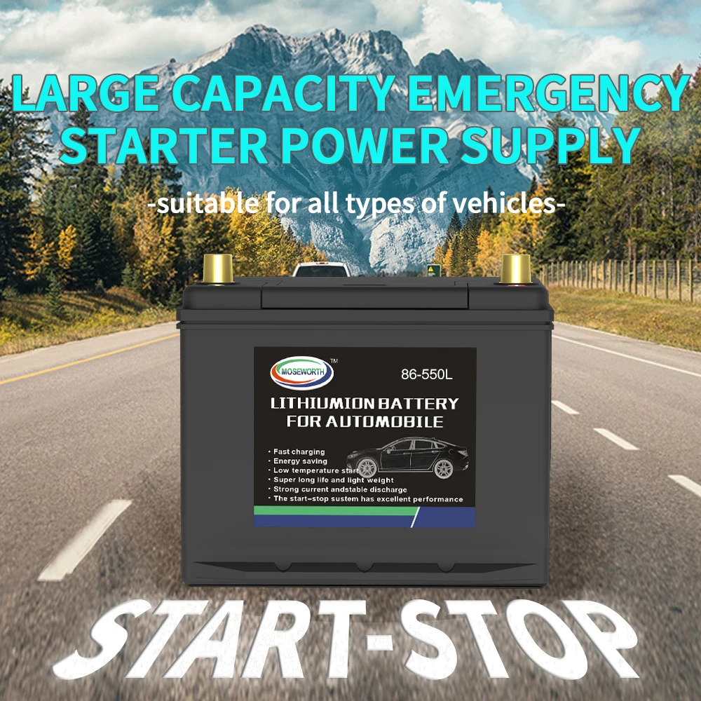 86-550L Car Battery Jump Starter 12V 40Ah LiFePO4 Battery 1100CCA with 200A BMS for Automobile Automotive Replacement Batteries