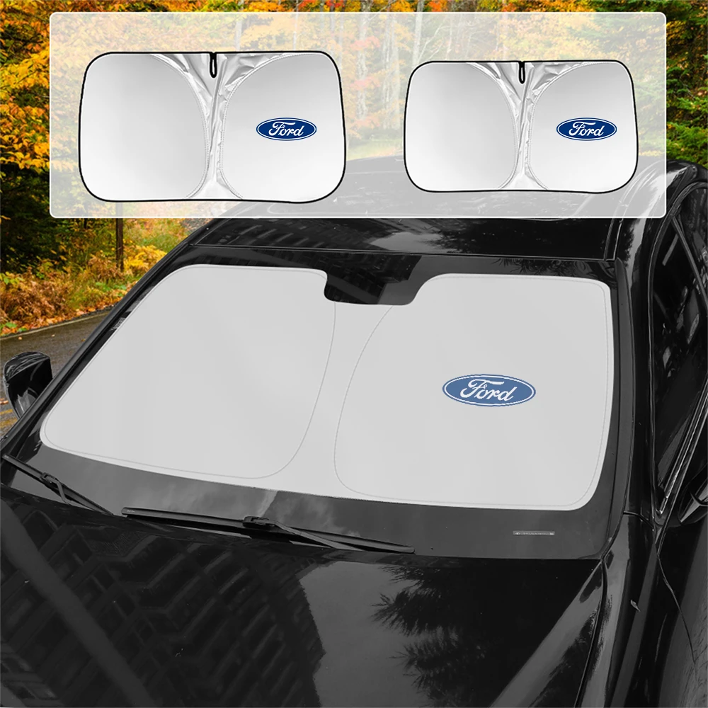 Pare-soleil pour pare-brise de voiture, protection UV, accessoires pour Ford Focus Fiesta Kuga Mustang Ranger Explorer Edge wheel