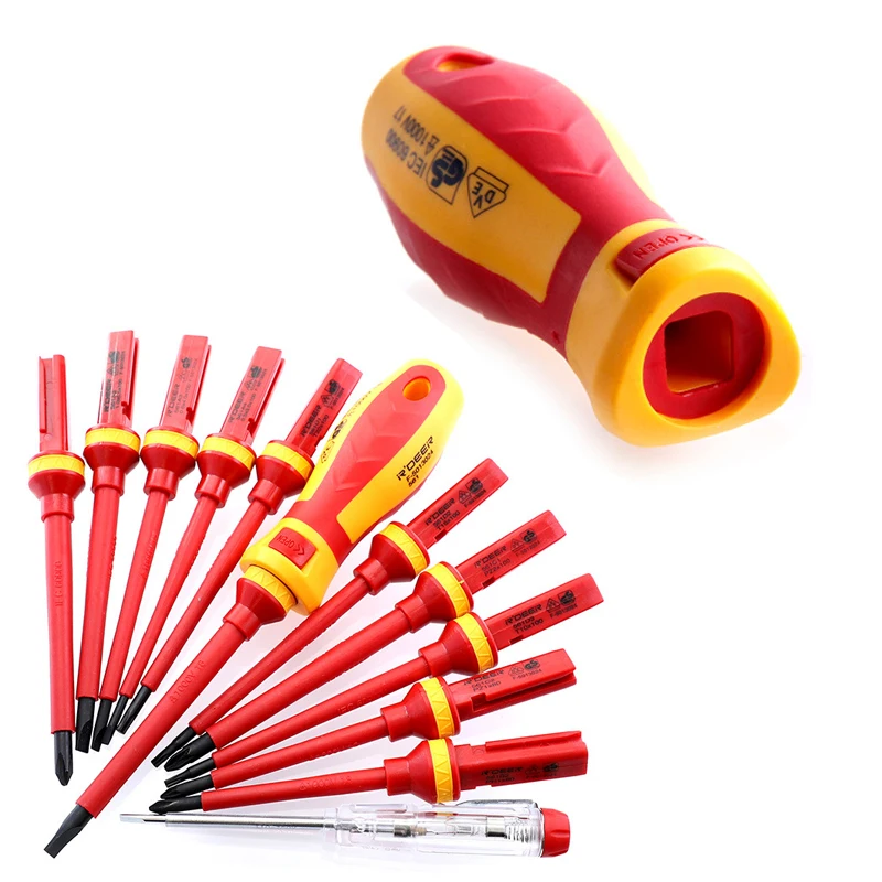 Electrician Repair Tools Kit Reliable Interchangeable Bits Durable High Magnetic Tip Phillips Precision 1000v