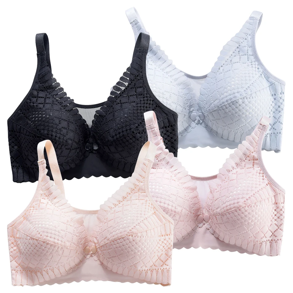 Comfortable Nursing Bra with Front Opening Mechanism Wireless and Soft Ideal for Postpartum Use and Preventing Sagging