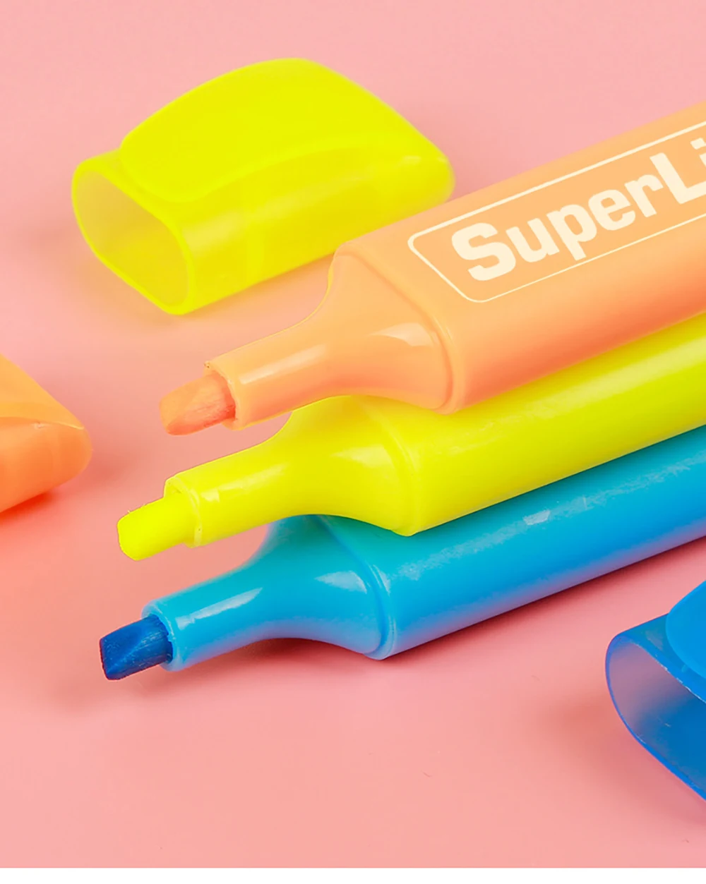 4/6 Stück Textmarker, fluoreszierender Stift, breite Spitze, Schreibmarker für Kunst, Zeichnen, Kritzeln, Markieren, Büro, Schreibwaren, Schulbedarf – Detail 7