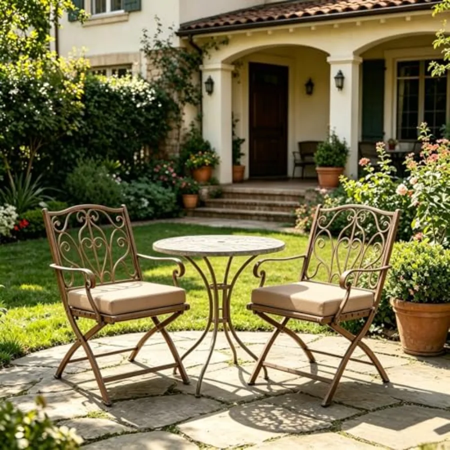 ch Outdoor Chair Cushions for Patio Furniture, UV Resistant Non Slip Waterproof Replacement Patio Seat Cushion with Ties Set of