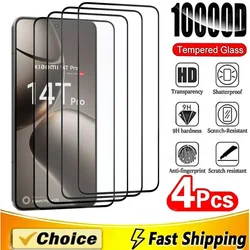 4PCS Full Cover Glass For Xiaomi 14T 14 13 13T 12T 11T 10T Pro Screen Protector For Xiaomi 12 11 Lite 5G Ne HD Tempered Glass