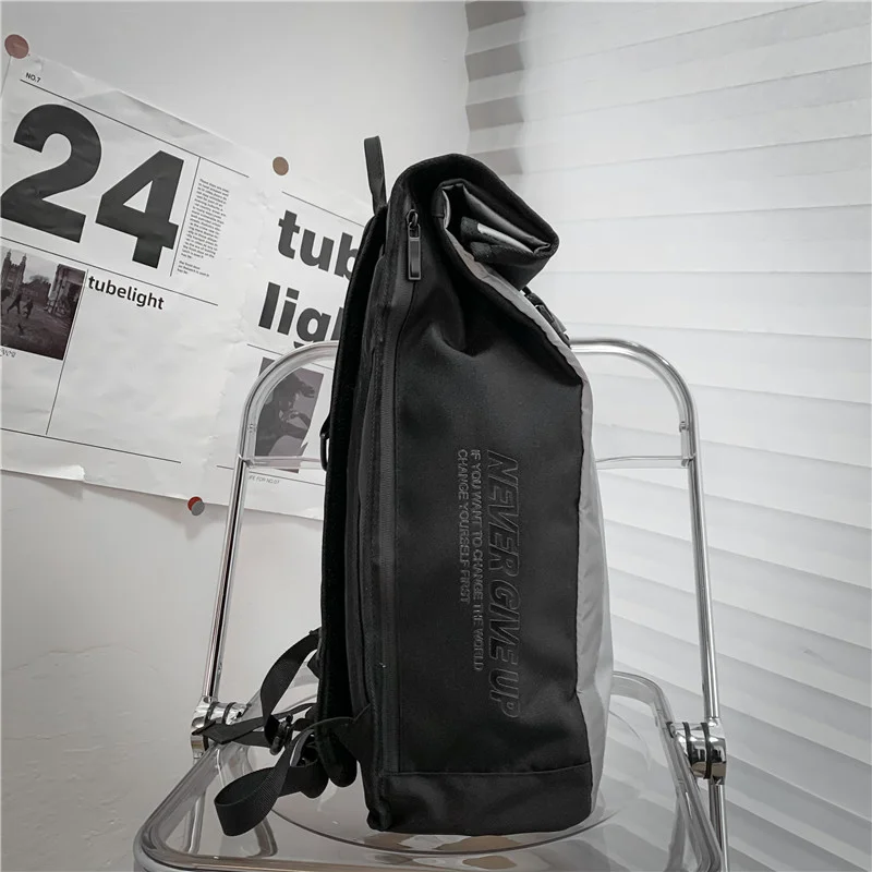 Imagem -05 - Luxo Impermeável Grande Capacidade Mochila Masculina Expansível Bolsas de Viagem Bolsa de Escola Reflexivo vc Alta Qualidade