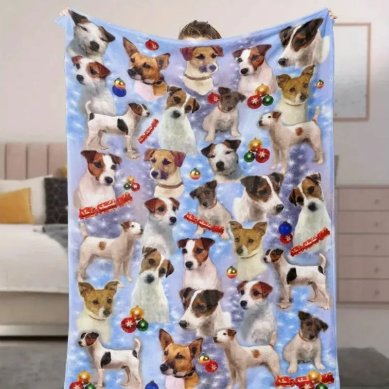 فيكاما بارسونز راسل تيري الكلب لطيف الكلب نمط بطانية ، بطانية الحيوانات الأليفة ، بطانية الكلب ، ديكور المنزل ، بطانية الحيوانات الأليفة على السرير #3