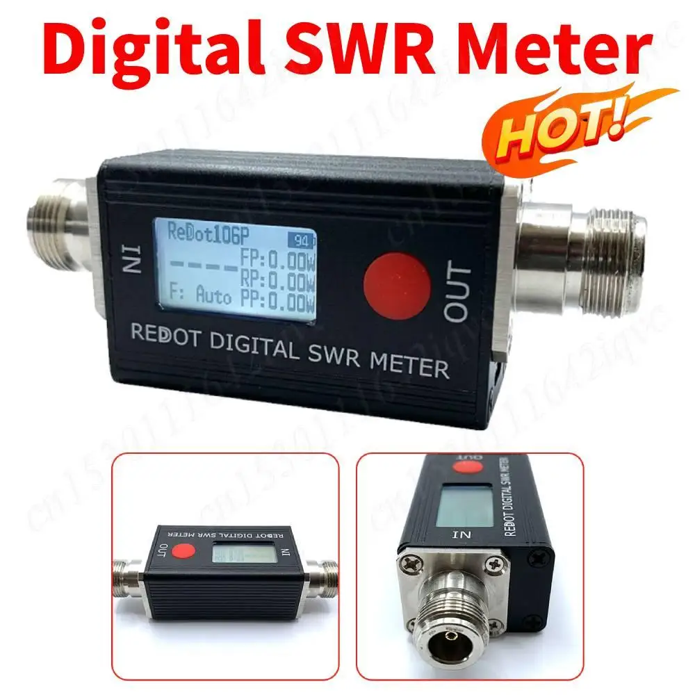 RD106P Digital SWR Meter 120W Power SWR&Power Meter FMB VHF UHF Standing-wave Ratio 1.00-99.9 Support DMR Walkie Talkie