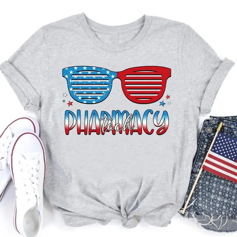 

Pharmacy Tech 4Th Of July T Shirt Technician
