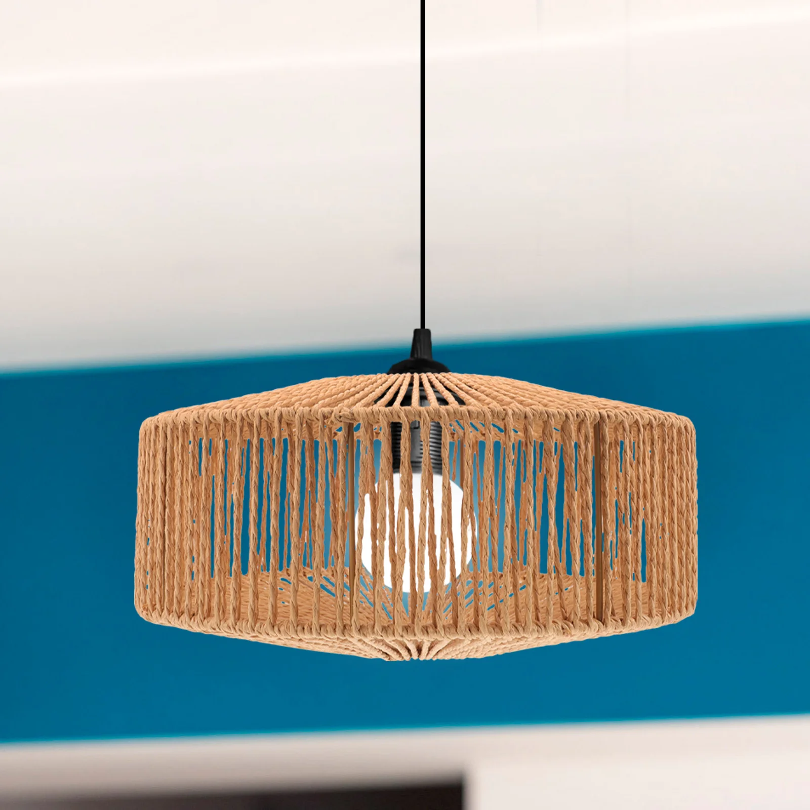 

Retro Lamp Shade Woven Lampshades for Floor Ceiling Light Covers Fixtures Vintage Paper