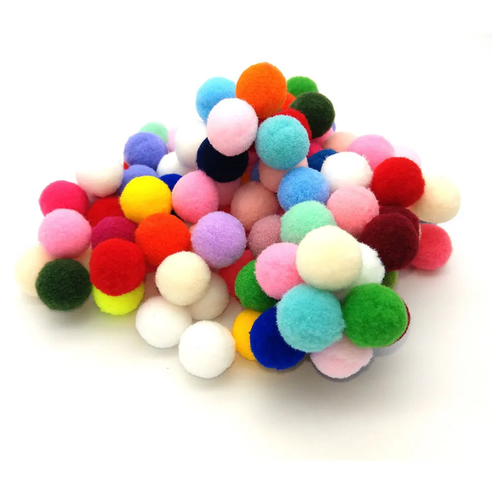 160Pcs Colorful Pom Ball Set Made of Premium Dacron for DIY Fashion Accessory Sewing on Backpacks Handbags Creative Kids Craft
