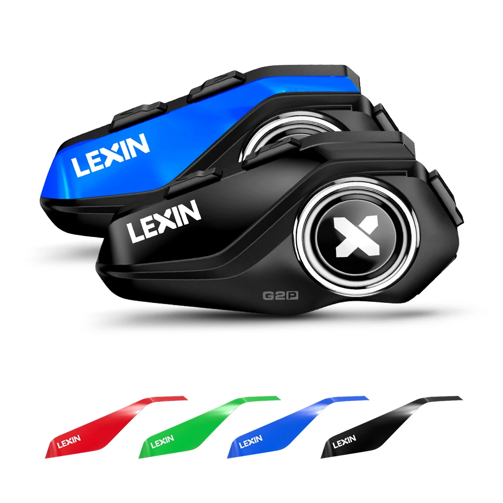 LEXIN G2P Motorcycle Intercom Helmet Bluetooth Headsets,Handsfree Communicator Up to 6 Riders Interphone With FM Radio,Universal Pairing,IP67 Waterproof