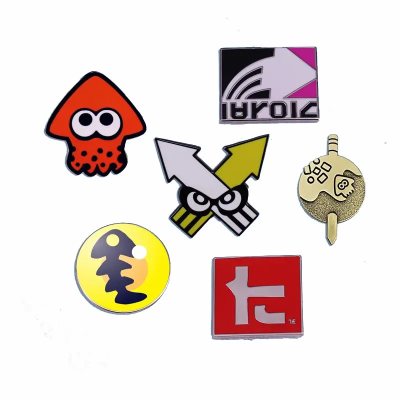 Game Splatoon Inkling Squid Brooch Lapel Pin Game Fashion Logo Badge Student School Bag Accessory Unique Jewelry Gift