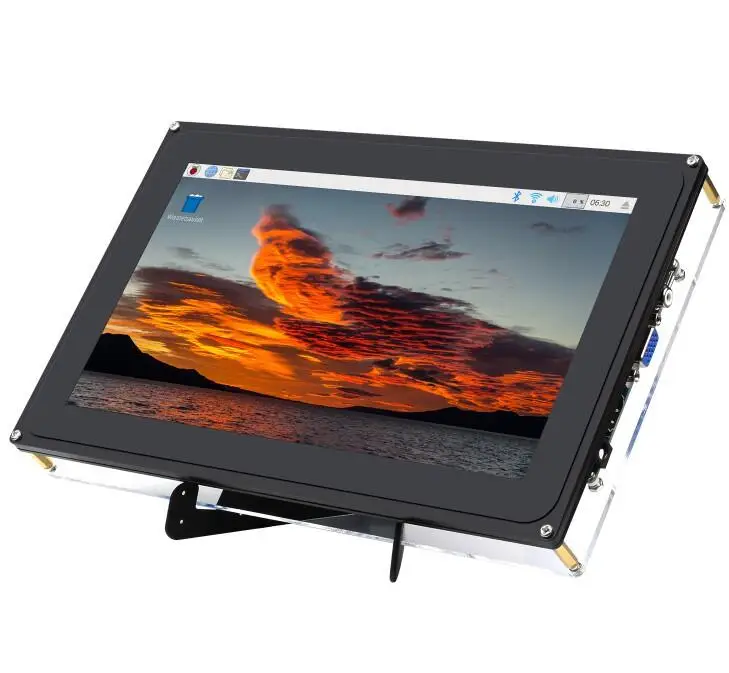 10.1inch Capacitive Touch Screen LCD (F) with Case, 1024×600, HDMI, Various Systems & Devices Support