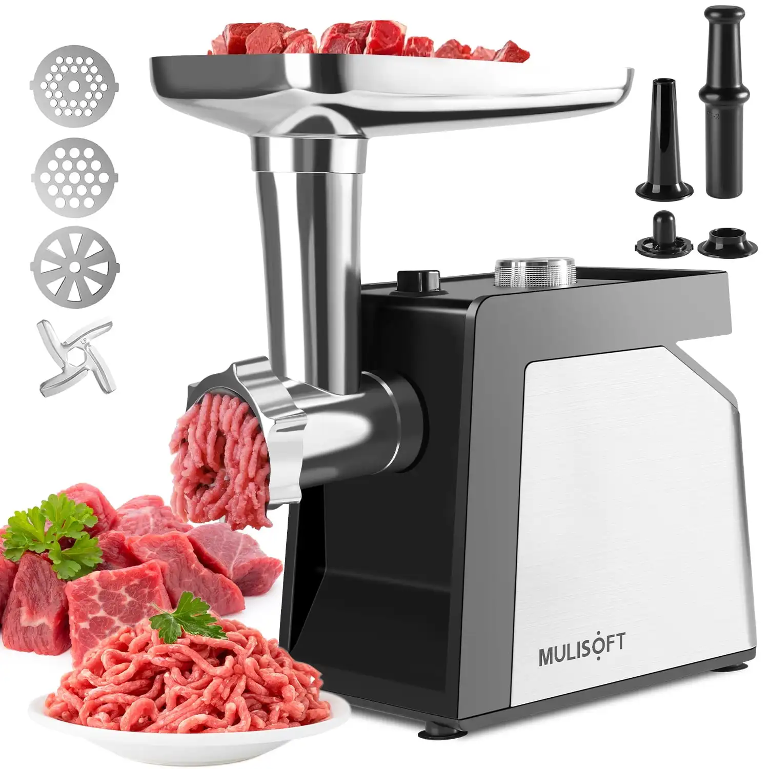 

Meat Grinder, Meat Grinders for Home Use, Electric Meat Grinder with 2500W Max, Fast, Black