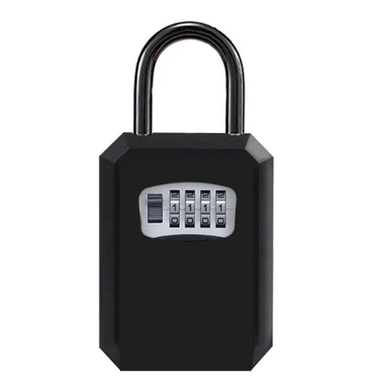 

ABSQ-4Цифровая кодовая коробка Настенный ящик для ключей с паролем Не требует сверления Декоративный замок для домашнего использования на строительной площадке
