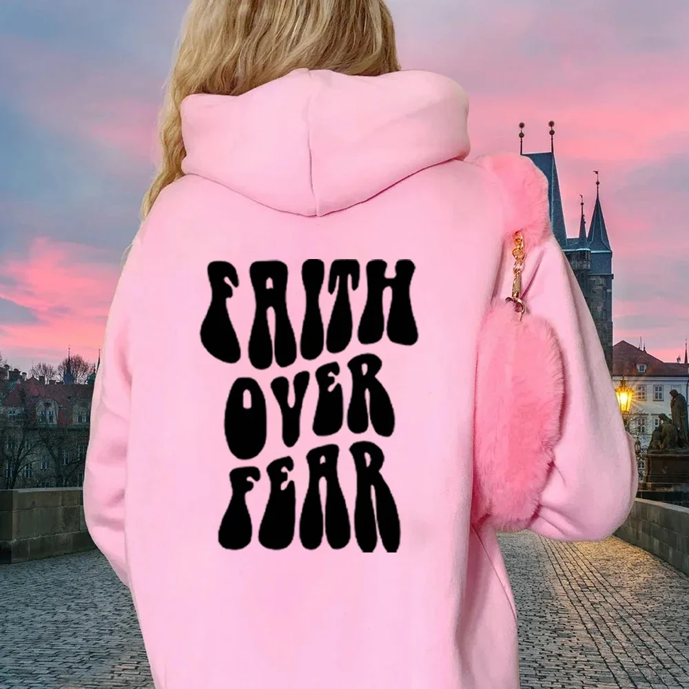 

Faith Over Fear Hoodie Trendy Hoodies Christian Hoodies Bible Verse Hoodie Aesthetic Christian Hoodie Preppy Casual Sweatshirt