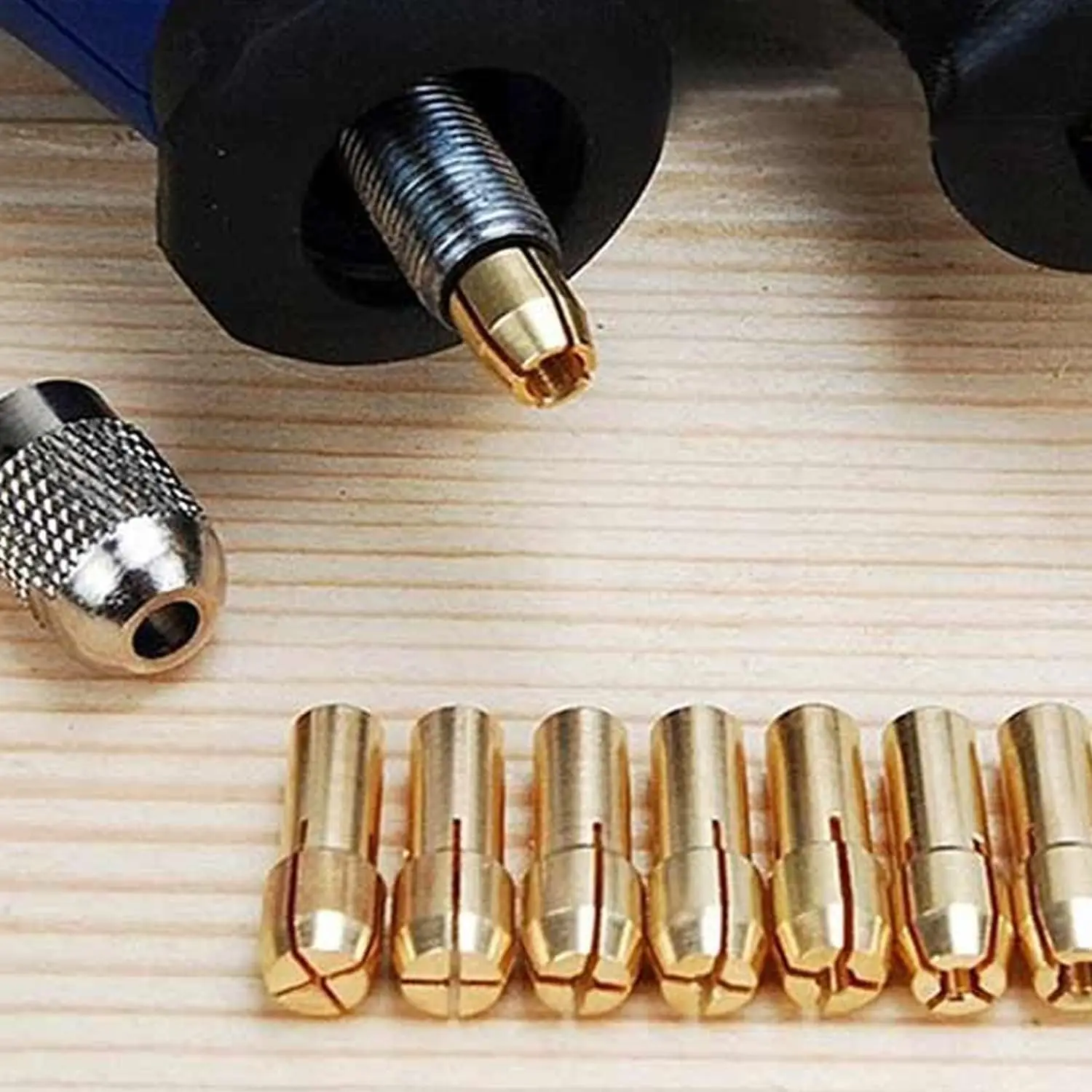 0.5mm-3.2mm Mini Mandrino Pinza Bit Set Rettificatrice Elettrica In Rame Adattatore di Bloccaggio Mandrino Teste Gambo Adattatore Per Utensili Rotanti