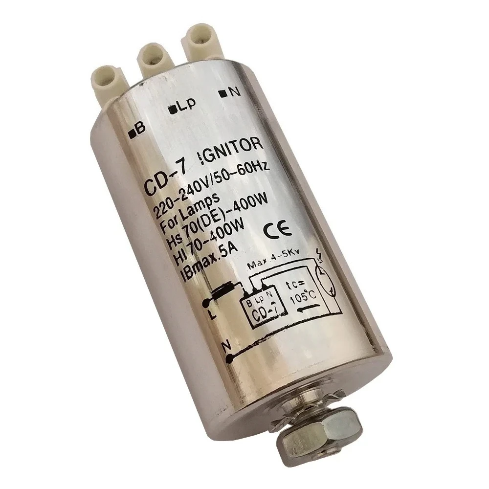 CD-7 3-Wire Electronic HID Ignitor 70W-400W Lighting Trigger Starter For Metal Halide MH & High Pressure Sodium HPS Lamps
