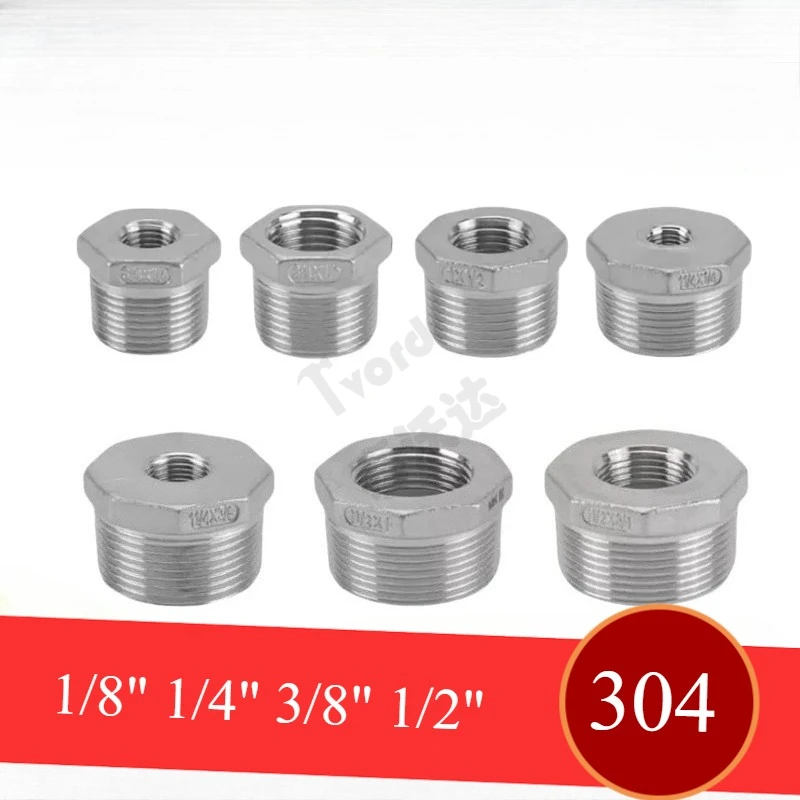 

Tonifying Heart Reducer Bushing 1/8" 1/4" 3/8" 1/2" BSP Male/Female Thread SS304 Stainless Steel Pipe Fittings For Water Gas Oil