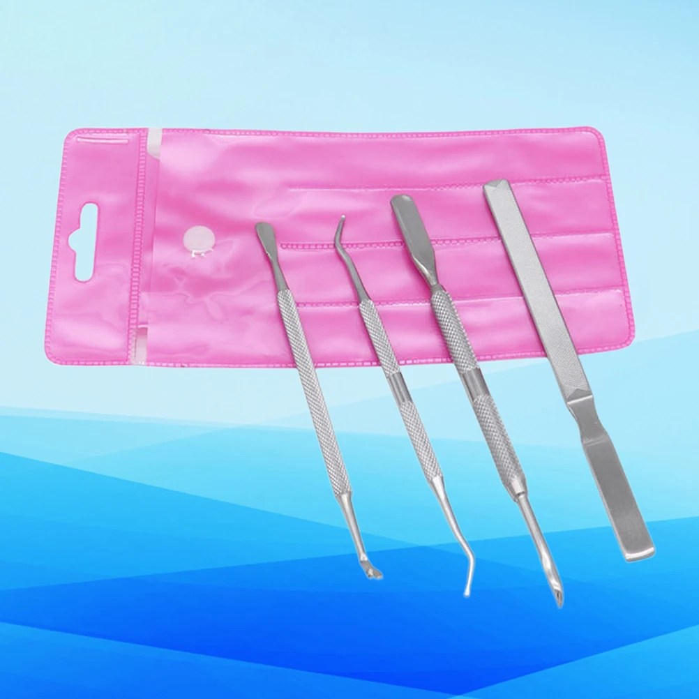 مجموعة مبرد احترافية مكونة من 4 قطع لإزالة طلاء الأظافر السميكة في صالونات التجميل المنزلية، مجموعة أدوات تزيين الأظافر بنفسك #6