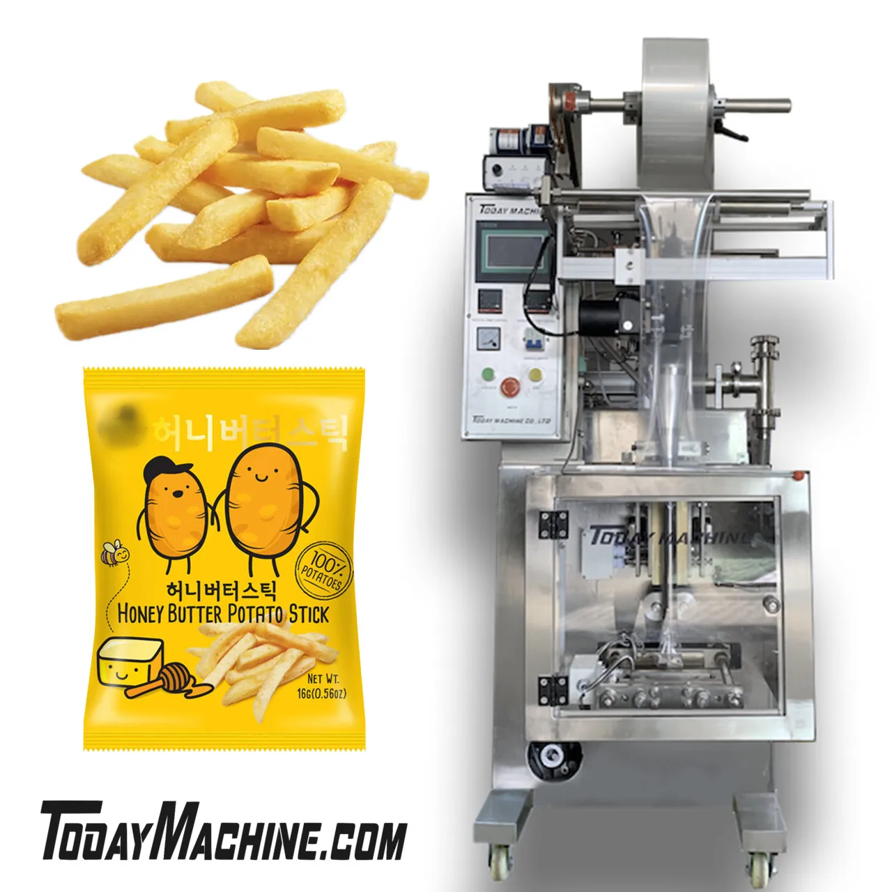 Fully Automatic 5g Small Sachet Three Side Seal Bag Granule Sugar Packing Machine