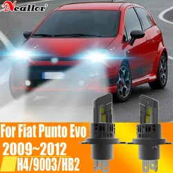 2x H4 HB2 9003 Led Headlight Canbus No Error Car Bulb High Power White Fog Light Diode Lamp 12v 55w For Fiat Punto Evo 2009~2012