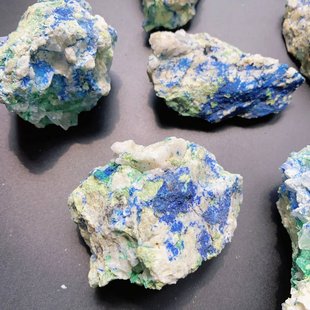 Malachite azurite symbiotic mineral,malachite mineral standard, natural crystal azurite malachite, crystal collection quartz