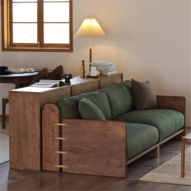 

Simple solid wood sofa combination