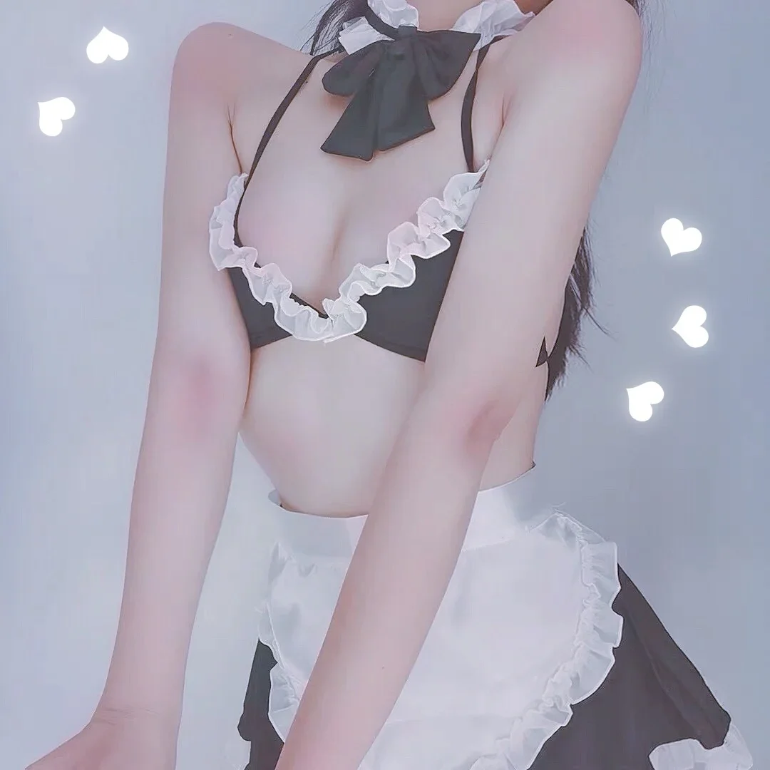 Lingerie sexy para mulheres, vestido de empregada, Avental francês, Traje Cosplay, Roupas de RPG, Uniforme, Uniforme, Avental, Pornô