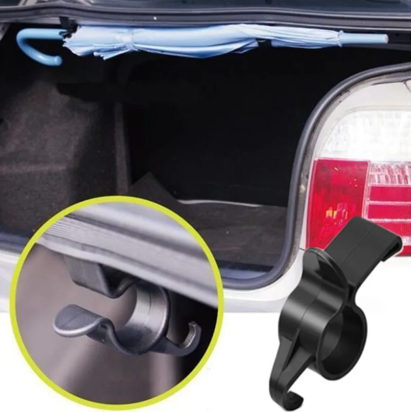 Soporte Universal para paraguas de coche, colgador de bolsa de montaje en maletero, ganchos, organizador de almacenamiento Interior automático, Clip